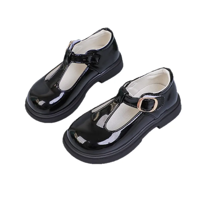 

2025 Autumn New British Style Kids Performance Leather Shoes Simple Versatile Girls' Thick Soled Mary Jane Casual Shoes Zapatos
