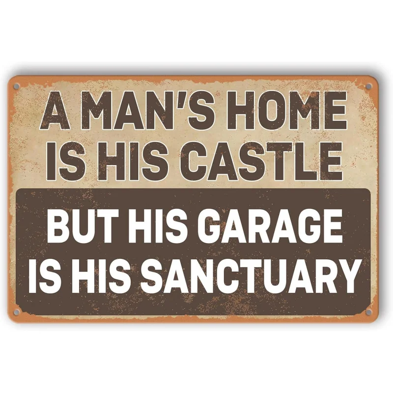 

Iron Painting Interesting Metal Logo Men's Cave Wall Decoration Retro Garage Indoor and Outdoor 12x8 inches