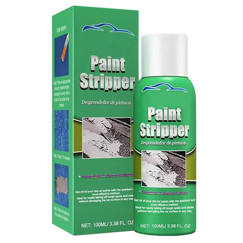 Paint Remover From Wood 100ml Paint Stripper Spray Effective Multipurpose Car Cleaning Supplies for Wood Glass Machinery Metal