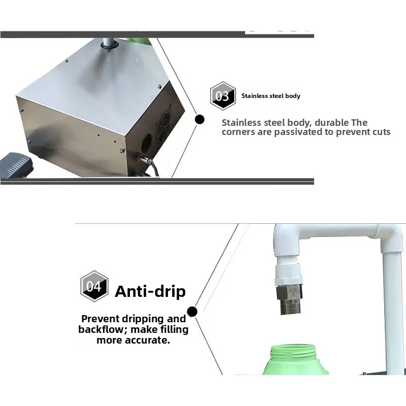 Small 35L large flow thick liquid filling machine bottled water laundry detergent detergent semi-automatic quantitative