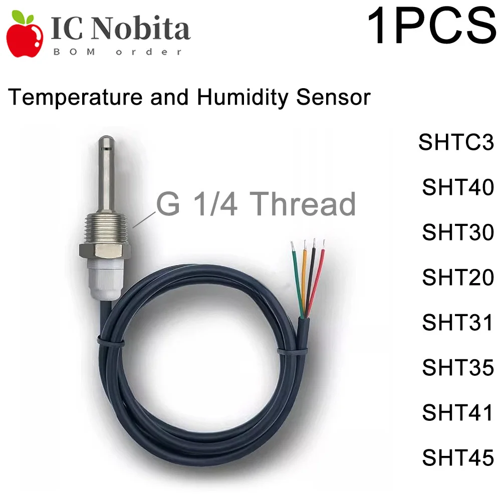 SHTC3 SHT40 SHT30 SHT20 SHT31 SHT35 SHT45 41 디지털 온도 및 습도 센서 프로브 (G 1/4 나사, I2C IIC 인터페이스 포함)