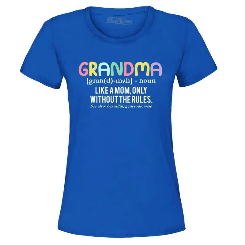 Grandma Definition Grandmother Women's T-Shirt Cute Mum Mothers Day Gift Shirt