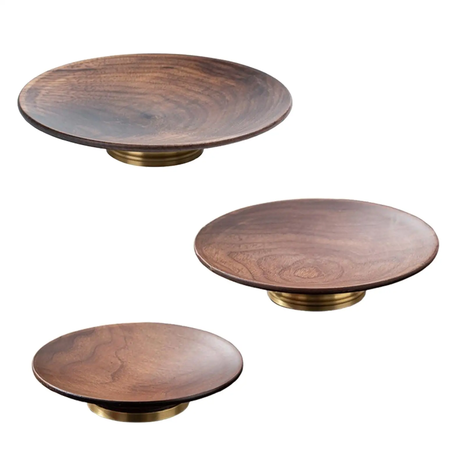 Wood Fruit Bowl Fruit Stand Lightweight Desk Organizer Decorative Tray Wood Tea Tray for Bathroom Hotel Office Teahouse Kitchen