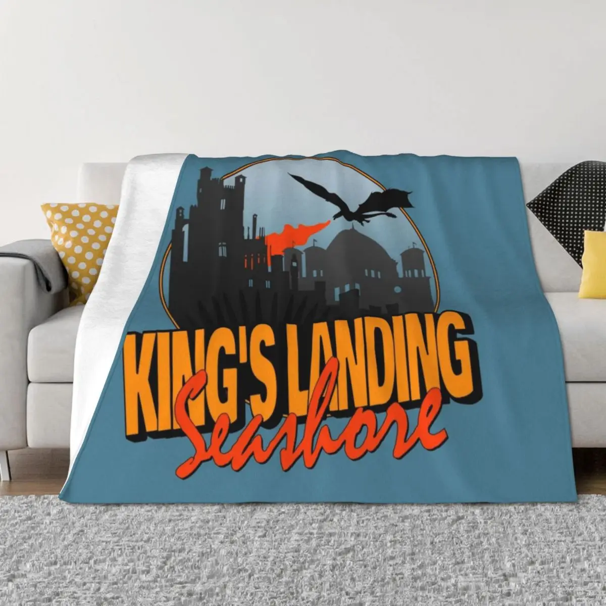 

King's Landing Seashore II Throw Blanket blankets ands Cute Plaid Warm warm winter Blankets