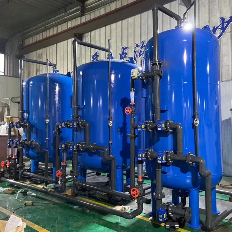 Industrial activated carbon filter wastewater filtration water treatment plant automatic backwashing