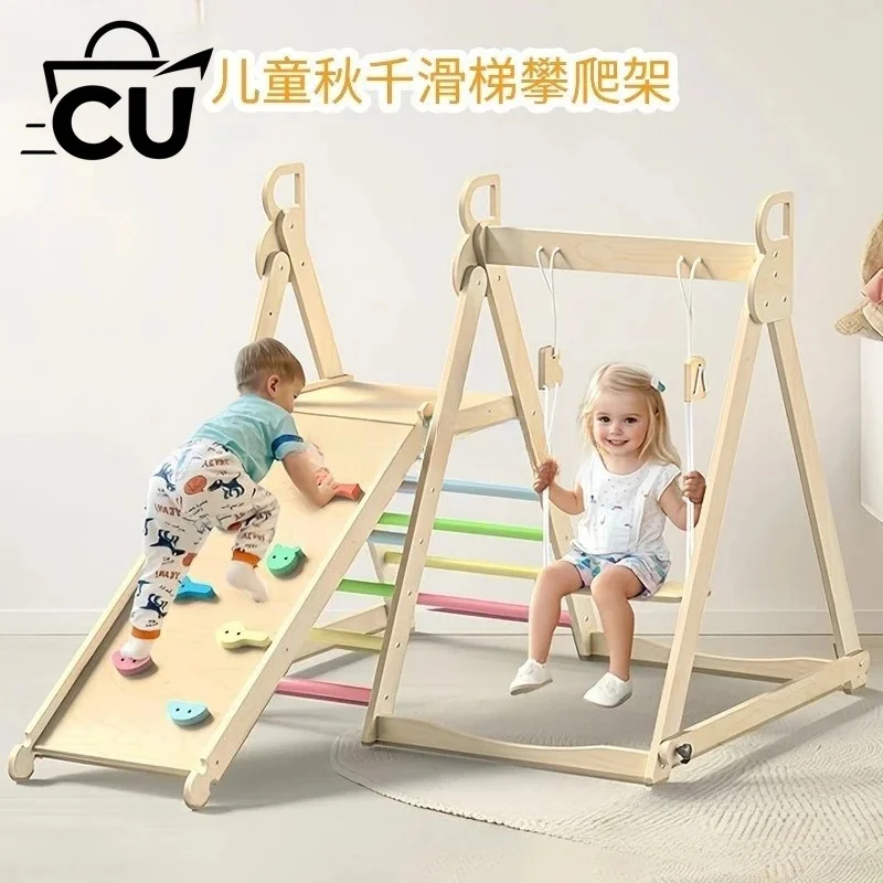 for Climbing Frame with Swing Slide Indoor Home Playground Foldable Slide Climbing Frame Accessories
