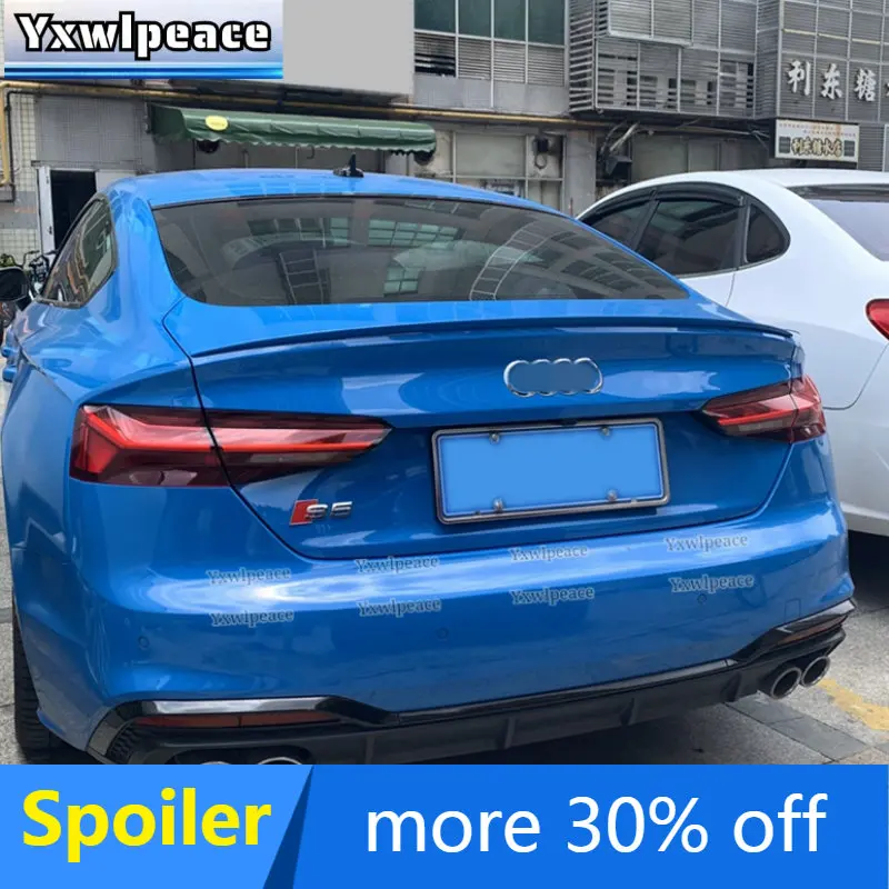 

For Audi A5 S5 RS5 Spoiler 2017-2021 Only for 4 Doors High Quality ABS Primer Color Rear Trunk Lip Spoiler Car Accessories