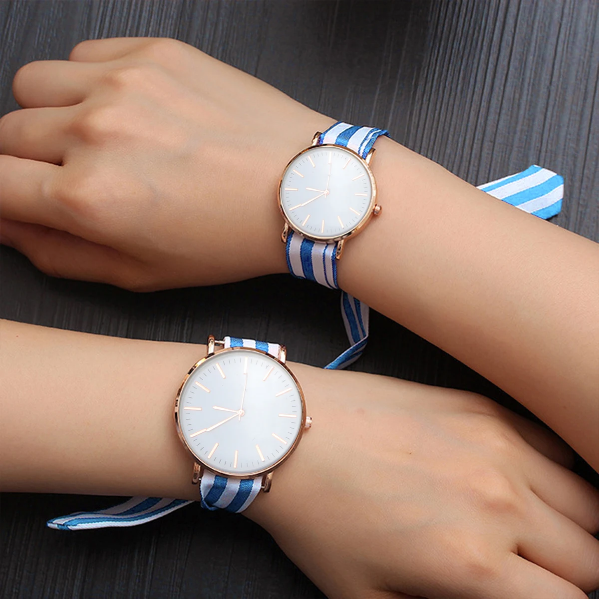 

Bow Watch Digital for Women Watches Vintage Wrist Decoration Stripe Bowknot Tie Miss