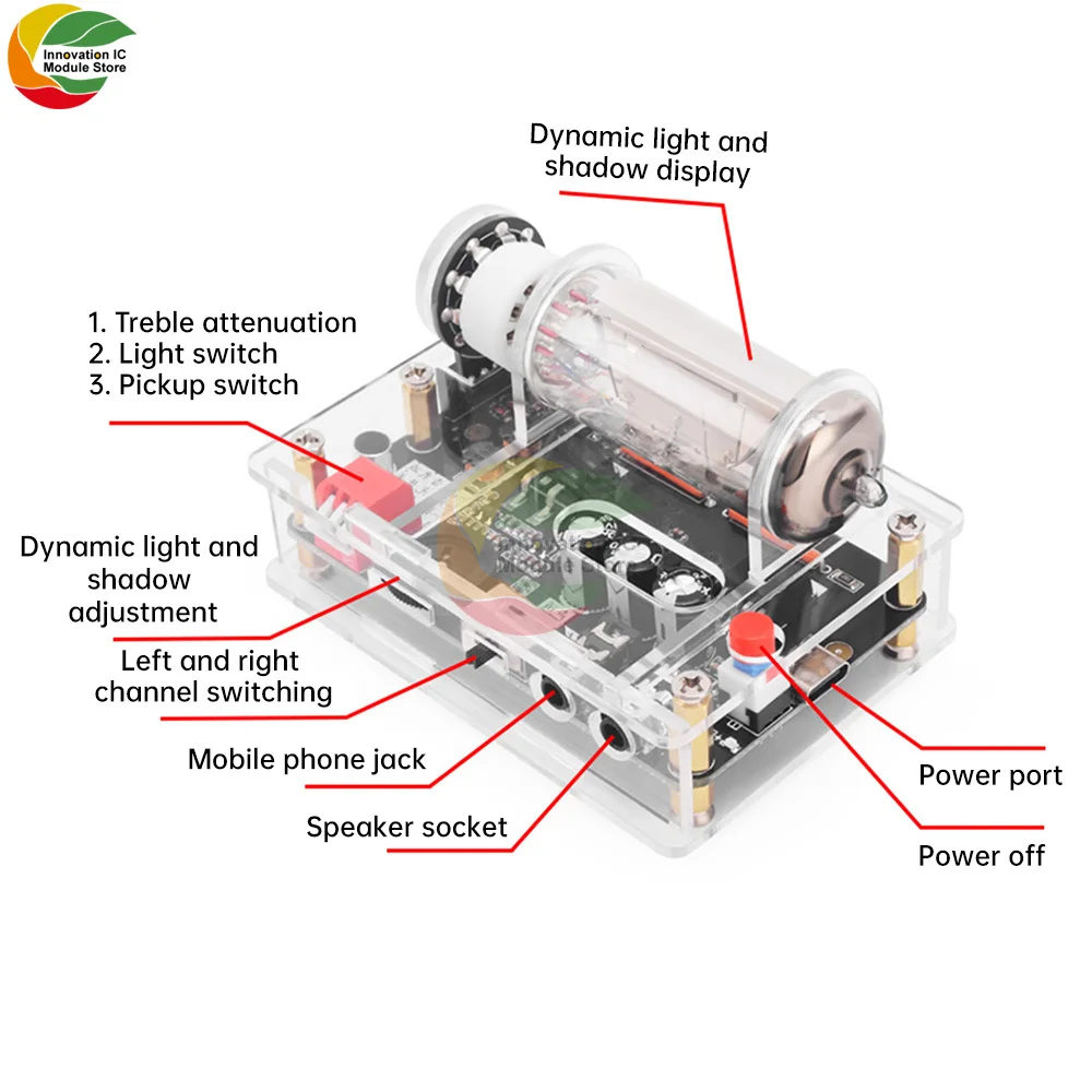 USB Low Voltage 6E2 Electronic Tube Driver Board VU Meter Audio Level Indicator Board Module