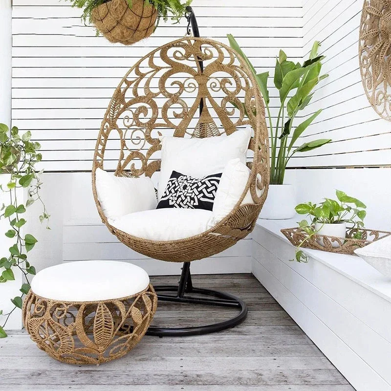 Hanging chair, rattan chair, outdoor courtyard, hanging basket, indoor floor to ceiling, cradle, balcony, single person