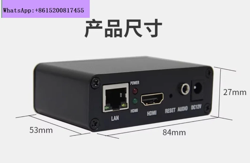 OTV-ENC1 Mini Video Streaming Media HD HDMI H.265 H.264 Wowza Facebook Youtube RTSP UDP RTMP HTTP SRT Network Encoder