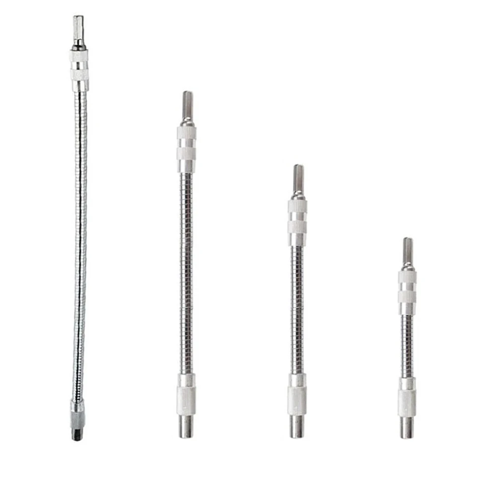 1/4 Hex Flexible Shaft Bit Holder Driver Ratchet Screwdriver Extend Rod 150-400mm Versatile Electric Drill Metal Flexible Shaft