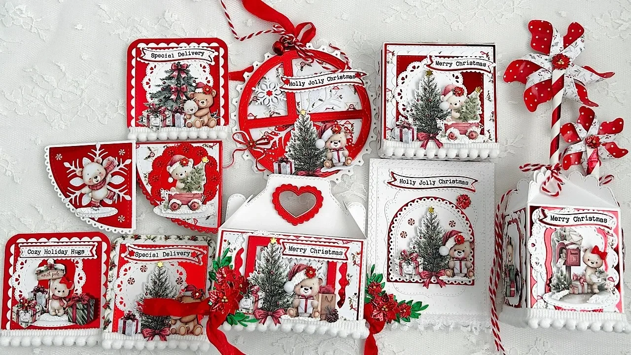 JULY 2026 Christmas Ginger Tree Treat Box Metal Cutting Dies Clear Stamps for DIY Making Card Scrapbook Embossed Supplies