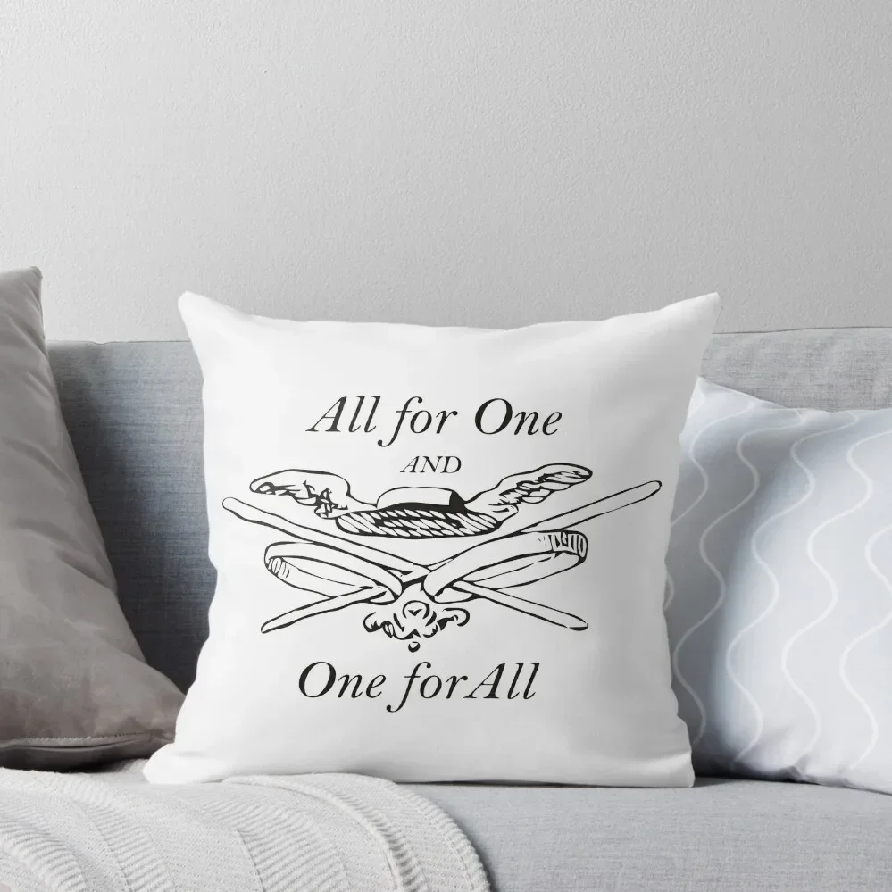 

All for One and One for All - The Three Musketeers - Alexandre Dumas Throw Pillow Pillowcases Bed pillowcases pillow