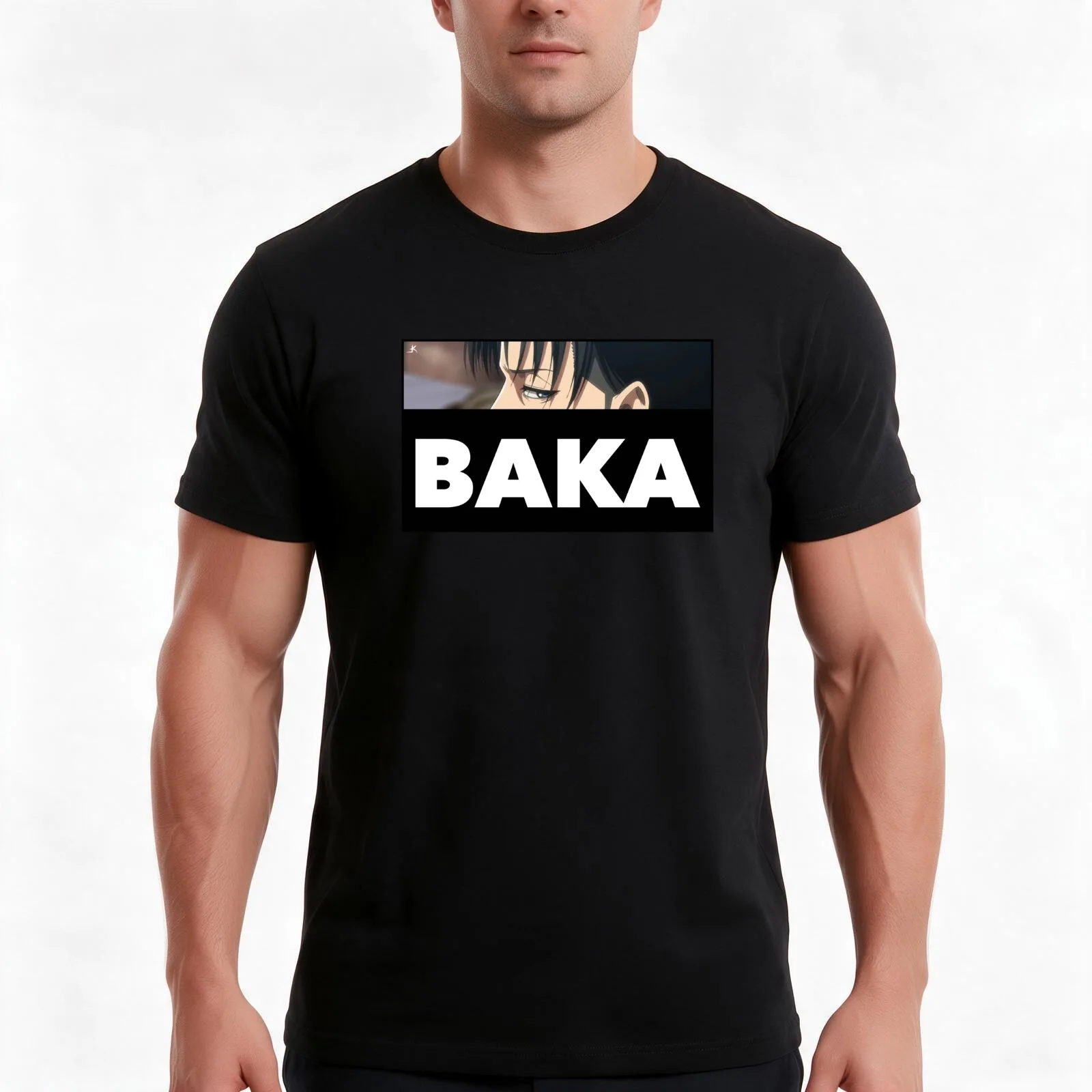 Baka Levi Ackerman AoT T-Shirt Summer Casual Cotton Tee Oversized Streetwear Tops Vintage Graphic Print Unisex Men Women