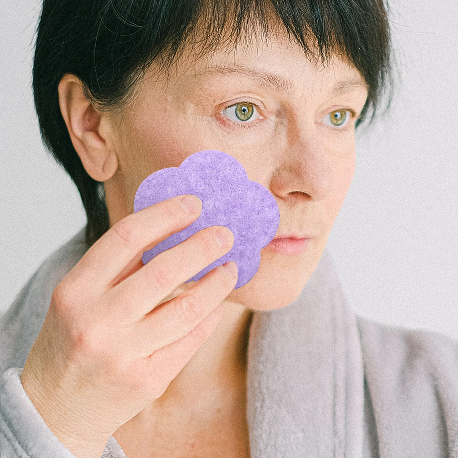 50 spugne per la pulizia del viso compresse a forma di fiore, spugna per il lavaggio del viso delicata per lo strumento esfoliante per la pulizia quotidiana del viso