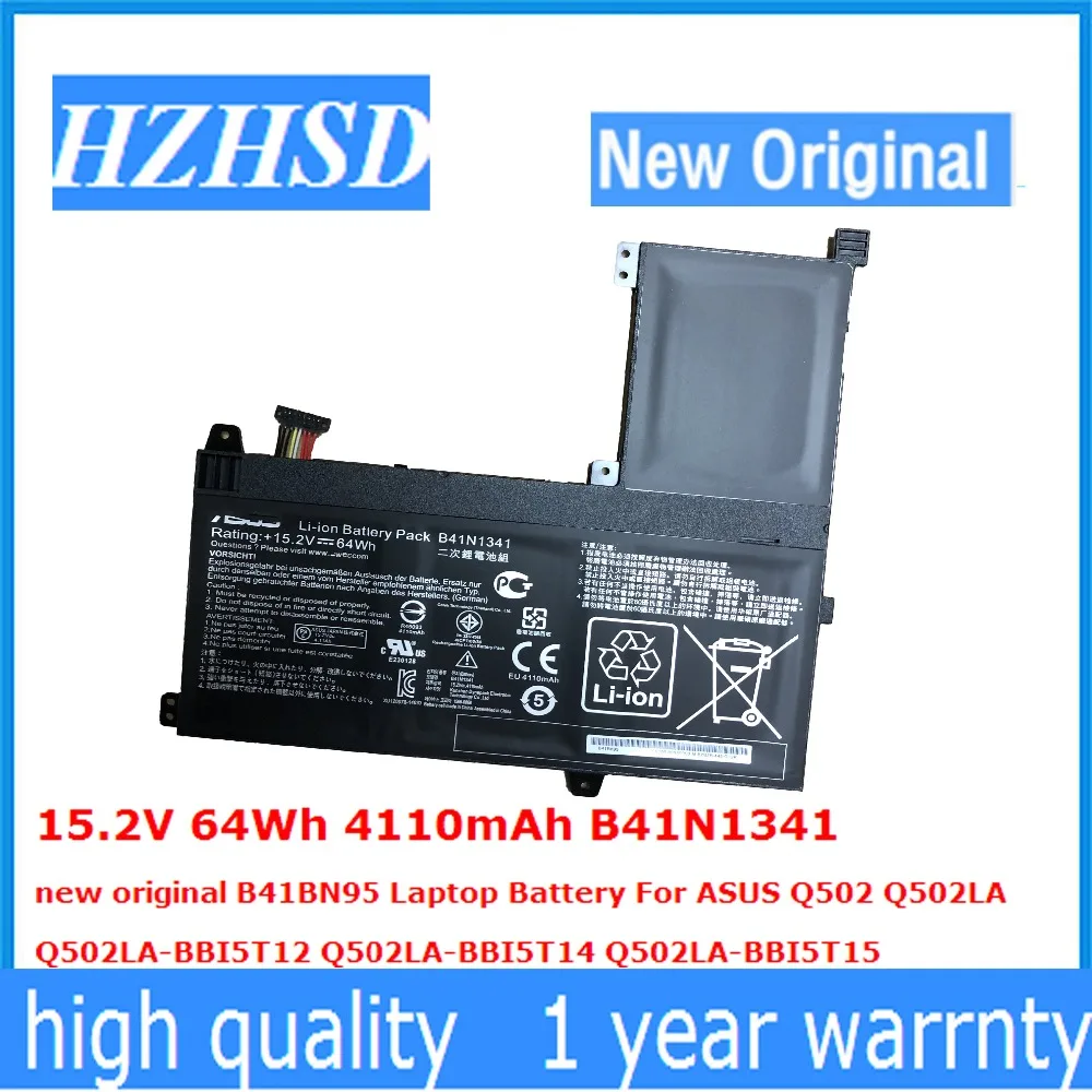 15.2V 64Wh 4110mAh B41N1341 new original B41BN95 Laptop Battery For ASUS Q502 Q502LA Q502LA-BBI5T12 Q502LA-BBI5T14 Q502LA-BBI5