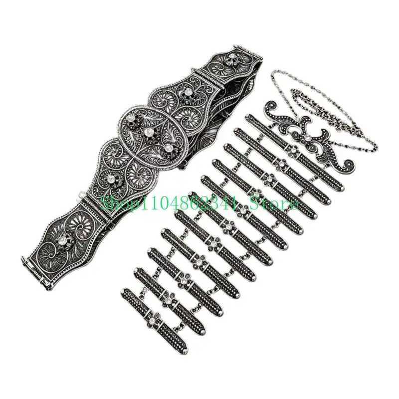 652F Women Belly Chain Belt Accessory Body Jewelry Set Perfect For Stage Performances