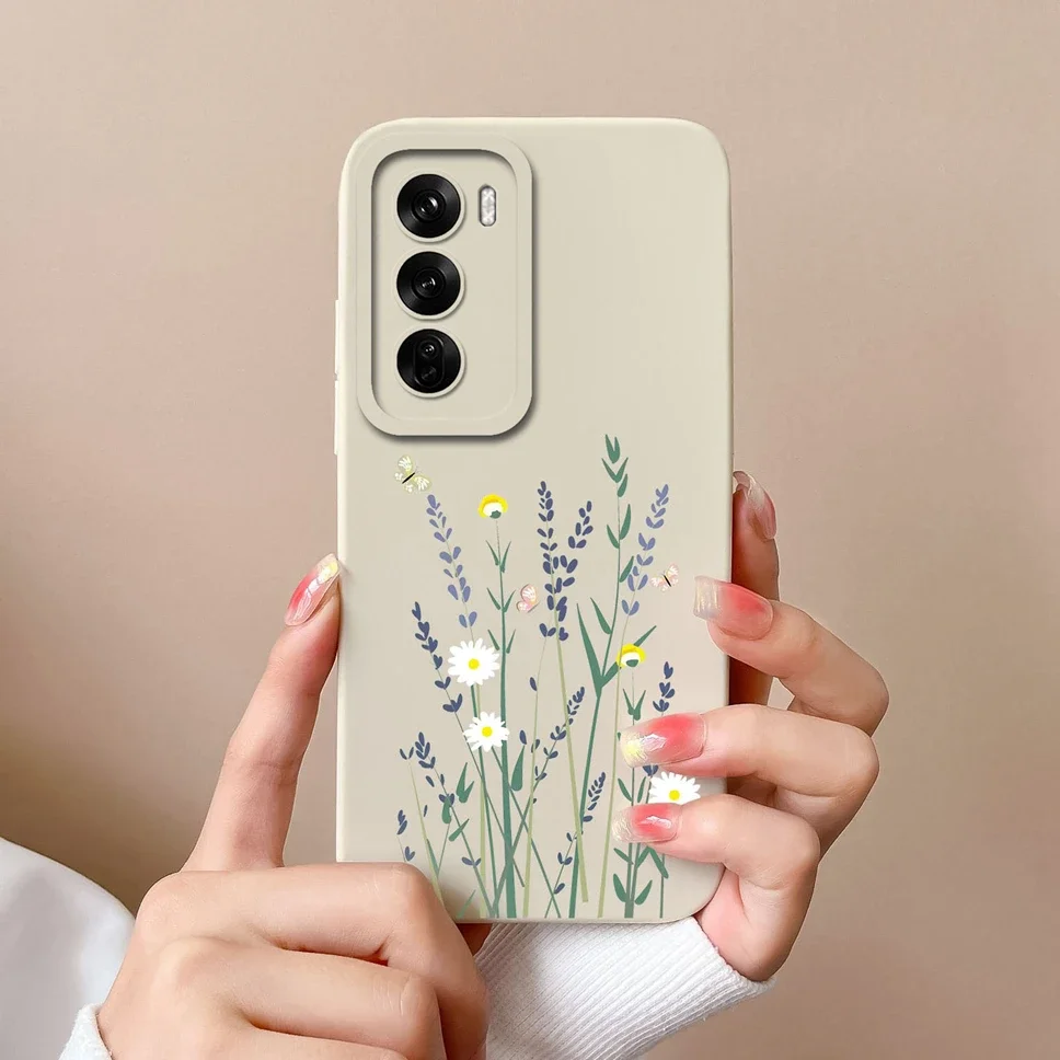 For OPPO Reno12 Pro 5G Case Lovely Dinosaur Liquid Silicone Soft Cases Shockproof Phone Cover For OPPO Reno 12 12Pro Fundas Capa