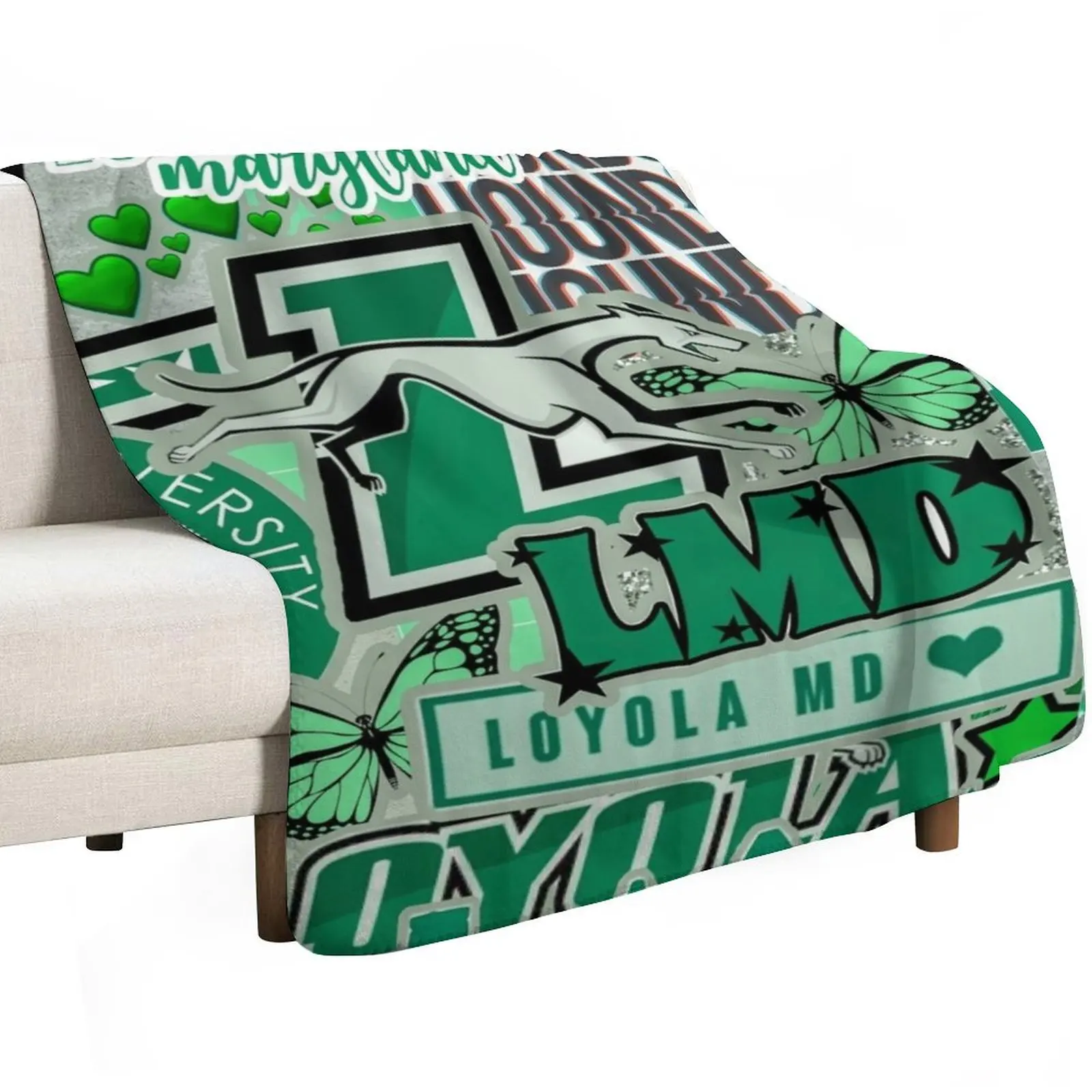 Loyola University Maryland Collage Throw Blanket Warm Sofa Vintage Thin For Decorative Sofa Multi-Purpose Blankets