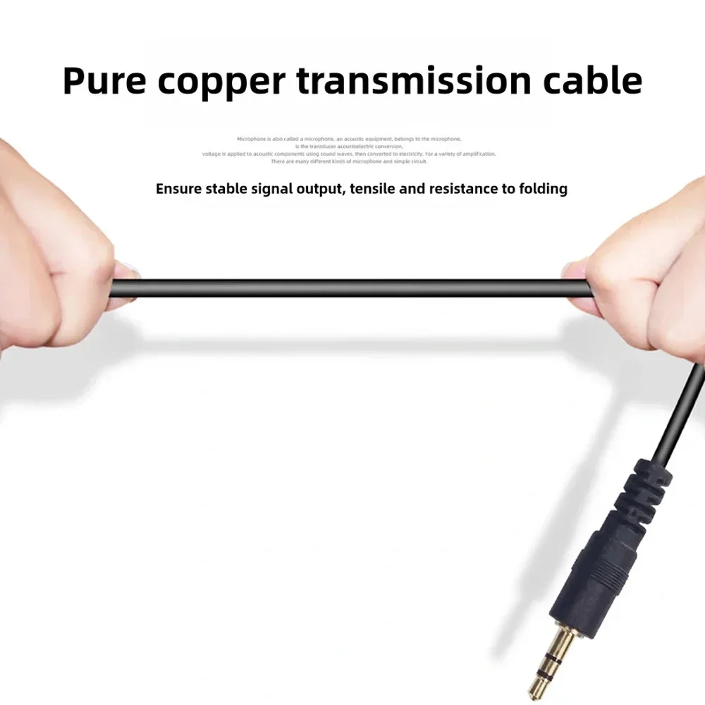 3.5mm Condenser Microphone,Wire Handheld Condenser Microphone For Sound Card, Live Streaming, Podcast,Recording