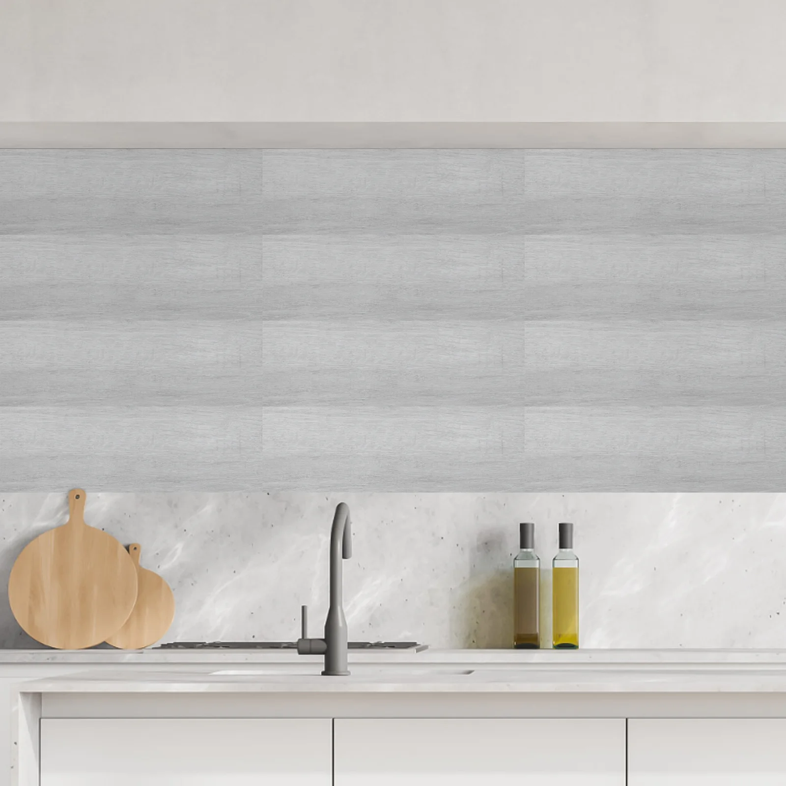 32 Peças de Azulejos de Piso Autoadesivos com Textura de Madeira 18x6 polegadas, Impermeáveis e Resistentes a Arranhões para Cozinha e Banheiro