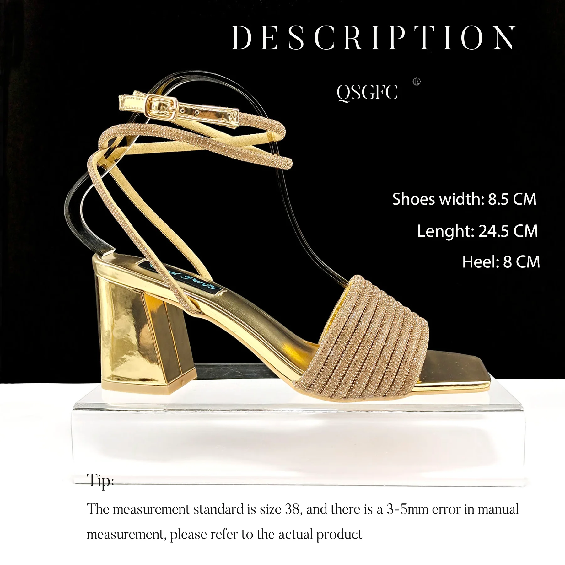 A PAIR SHOES GOLD