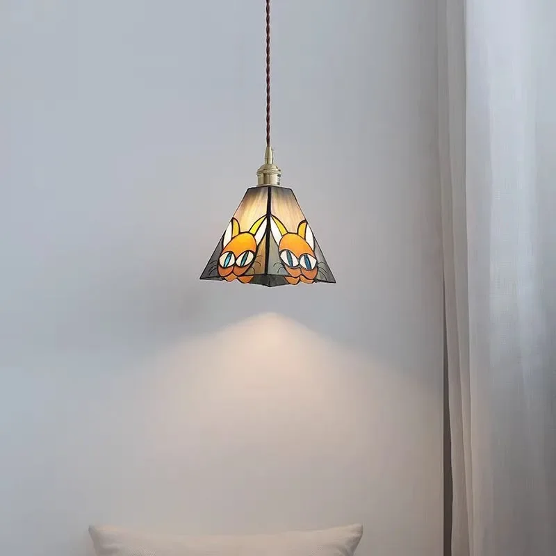 Janpanese Wabi-sabi Color Paper Small Scale Weight Design LED Pendant Lights Art Lamps for Bedroom Home Decoration Chandeliers