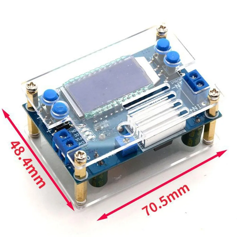 ABGH-DC Adjustable Buck Converter 6.5-36V To 1.2-32V 5A Step Down Power Supply With LCD Display, 2-Pack