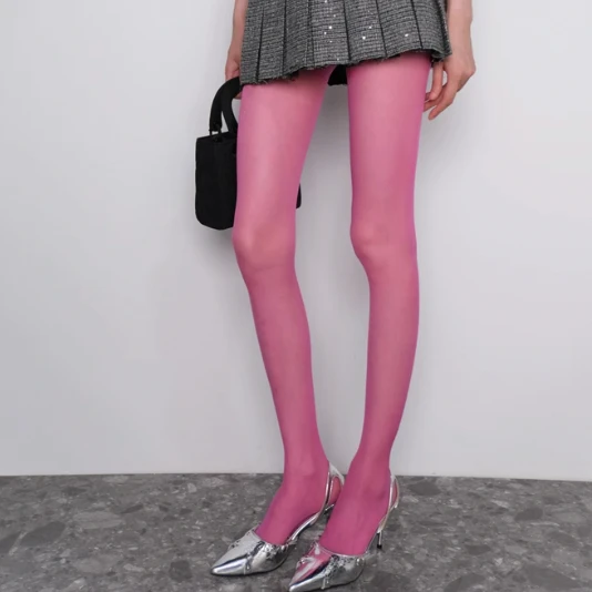Erótico quente rosa meia-calça pura coxa alta bodystockings feminino diário meia-calça sexy lingerie deusa meias para fora usar medias