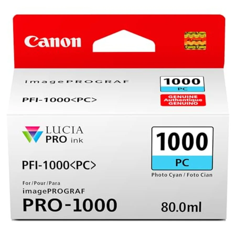 

PFI-1000 Genuine Photo Cyan Ink Tank Compatible with ImagePROGRAF PRO-1000 Printers
