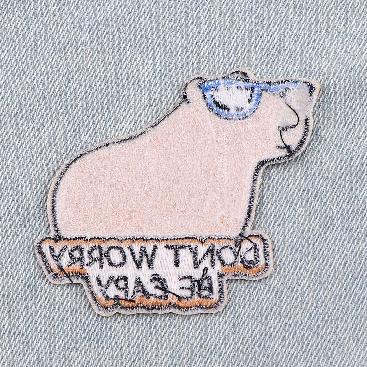 Cute Capybara Iron On Patch Clothes Patch For Clothing Phrase Embroidered Patch Garment Apparel Accessories Sewing Stickers