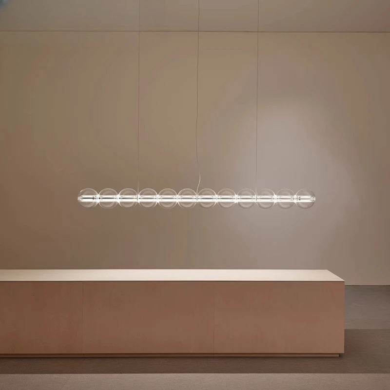 Nordic designer bubble ball bar restaurant one-word chandelier