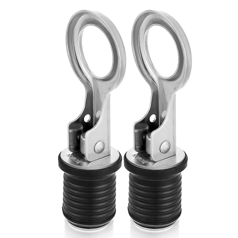 2Pcs Boat Plugs Snap Handle Drain Plug For 1 Inch Diameter Marine Boat Drain Twist Plug Marine Boat Rubber Plug