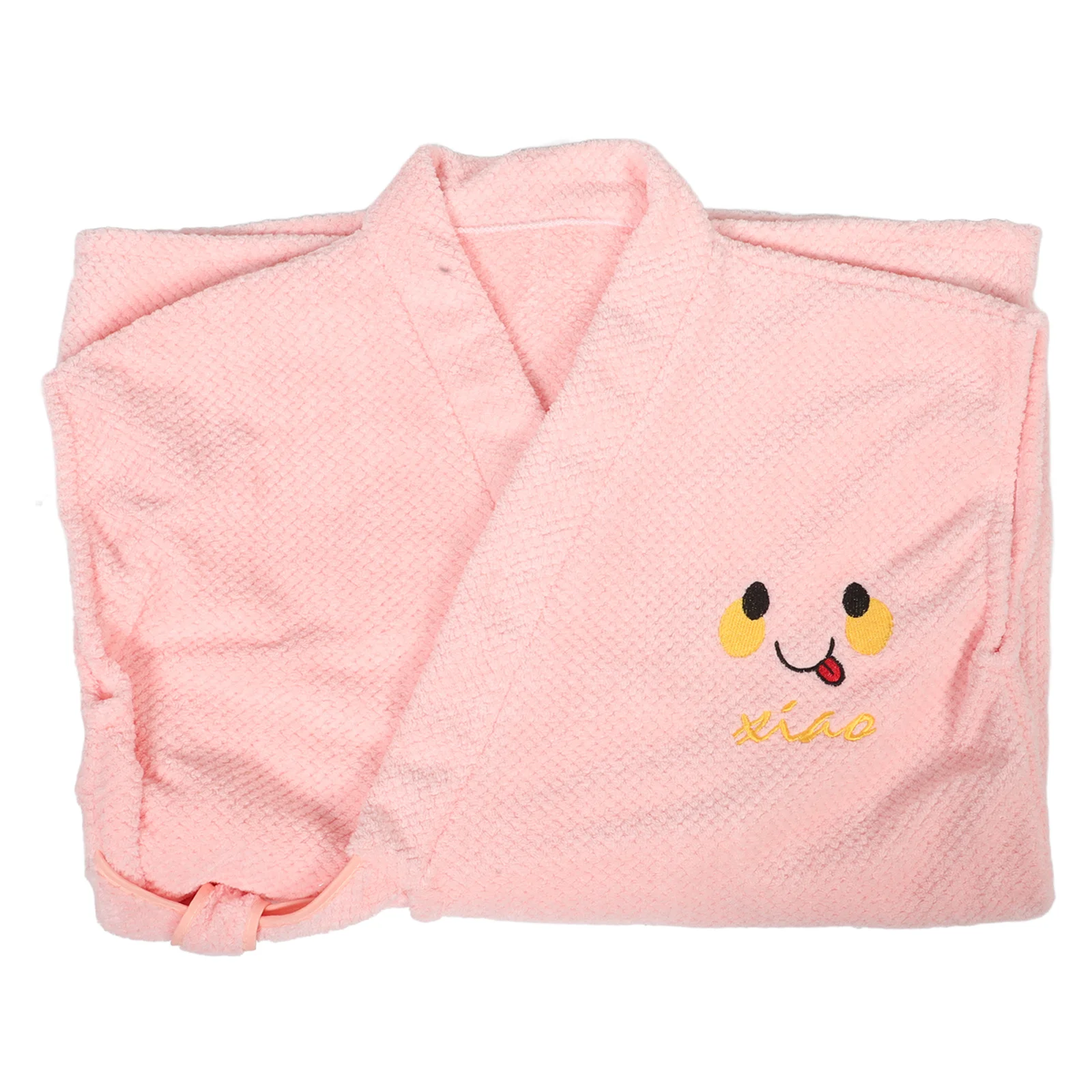 

Soft Coral Fleece Bathrobe for Women Wearable Warm Robe Highly Absorbent for Bath Home Travel Spa Wearable Towel Pink