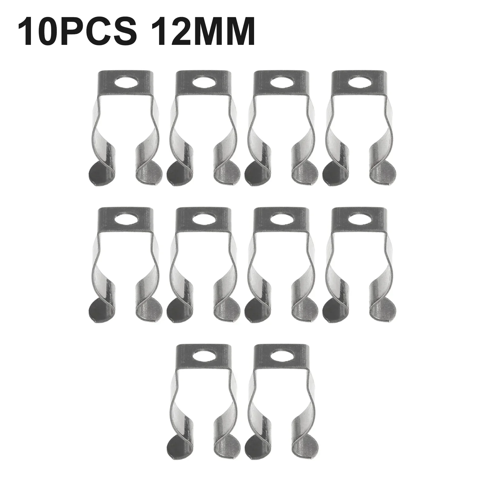 10pcs Narrow Base Tool Spring Terry Clips Heavy Duty Pipes Clamp Brooms Brushes Rakes Heavy Duty Tool Storage Hangers