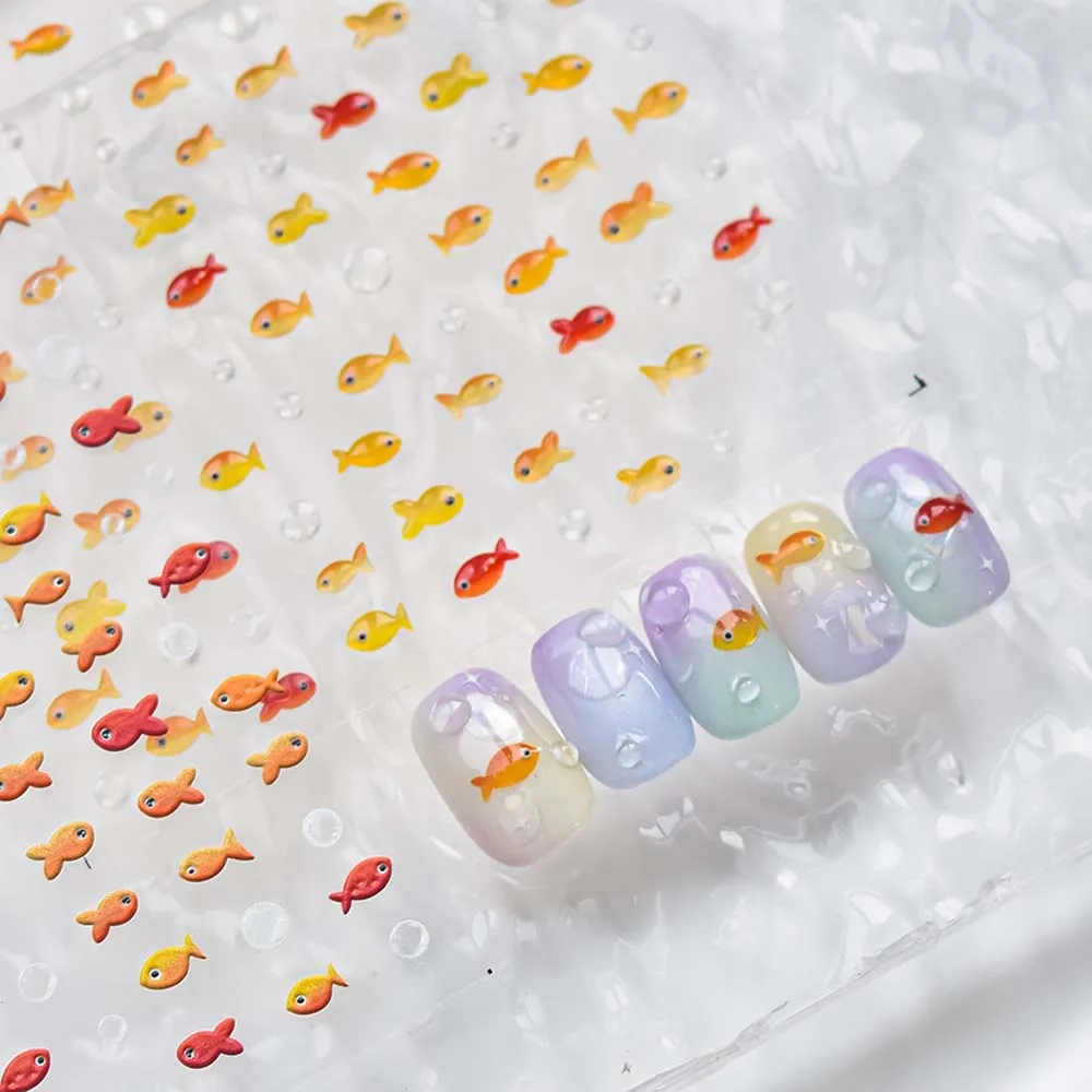 

Conch Star Ocean Nail Stickers Starfish Shiny Glass Dolphin Jelly Ocean Nail Decals Sea Jellyfish Nail Accessories