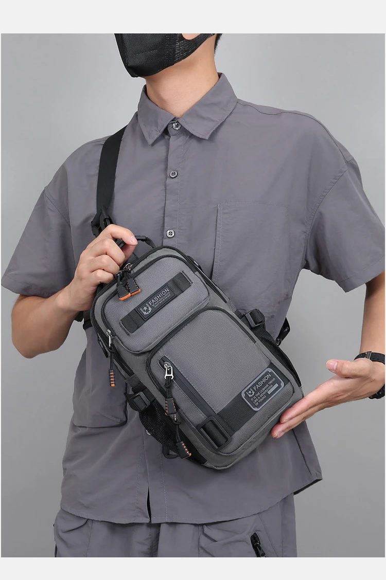 Mode männer Taille Packs Brust Tasche Hohe Qualität Oxford Umhängetaschen Für Männer Mode Lässig Männer Tasche Handtasche Männlichen Brust pack – Detail 17