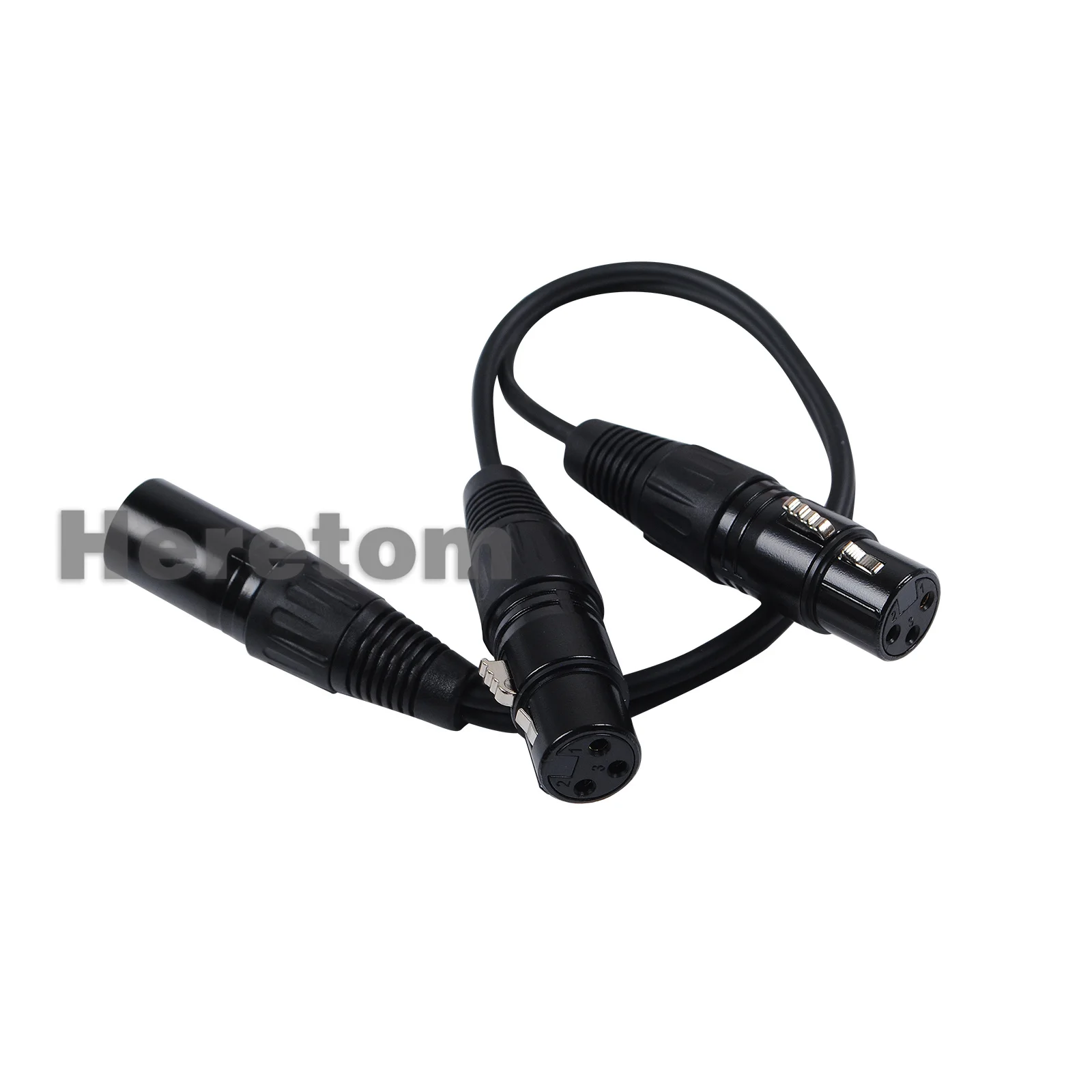 3Pin XLR Male Jack To Dual 2 Female Plug Y Splitter Micro Adapter Cable  For DVD Player Microphone