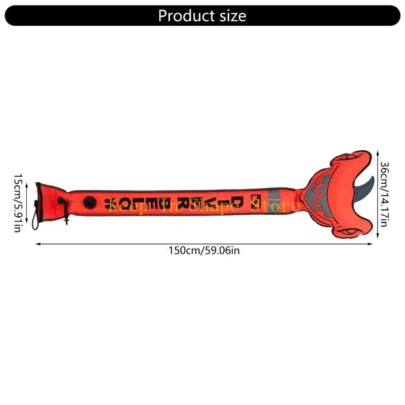 Inflatable Safety Signal Tube Diving Pendants High Visible Dives Surfaces Marker Buoy Float Signal Tube Diving Accessory