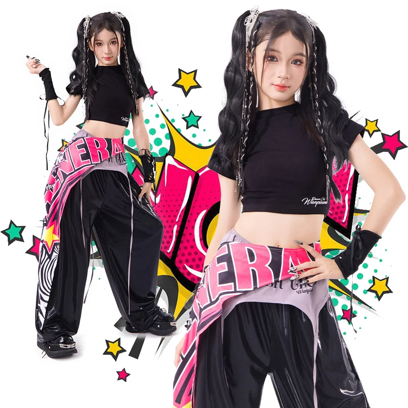 

Kids Cool Hip Hop Clothing Group Jazz Dance Performance Costume Children Ballroom Dance Clothing Stage K-pop Outfit XS11449