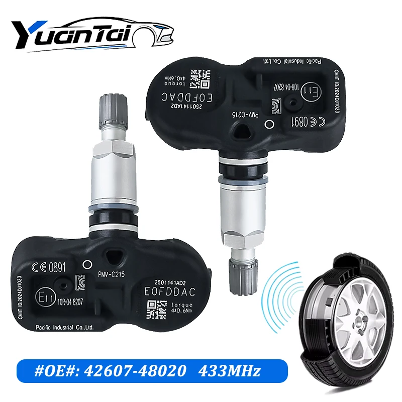 For 2018 2019 2020 2021 2022 Toyota Alphard Prius RAV4 Highlander Camry Tire Pressure Sensor 42607-48020 PMV-C215 433MHZ TPMS - Image 3