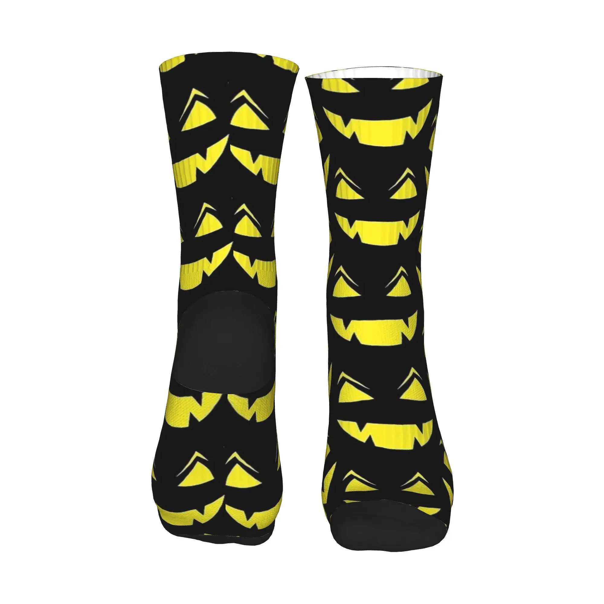 Гарбузовое лицо, забавные чулки на Хэллоуин, дизайнерские готические носки, зимние нескользящие носки для взрослых и мужчин, удобные носки для скейтборда