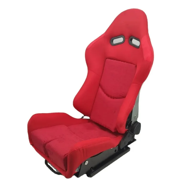 

Gradual Change Adjustable Red Fabric Carbon Fiber Racing Seat Double Slider