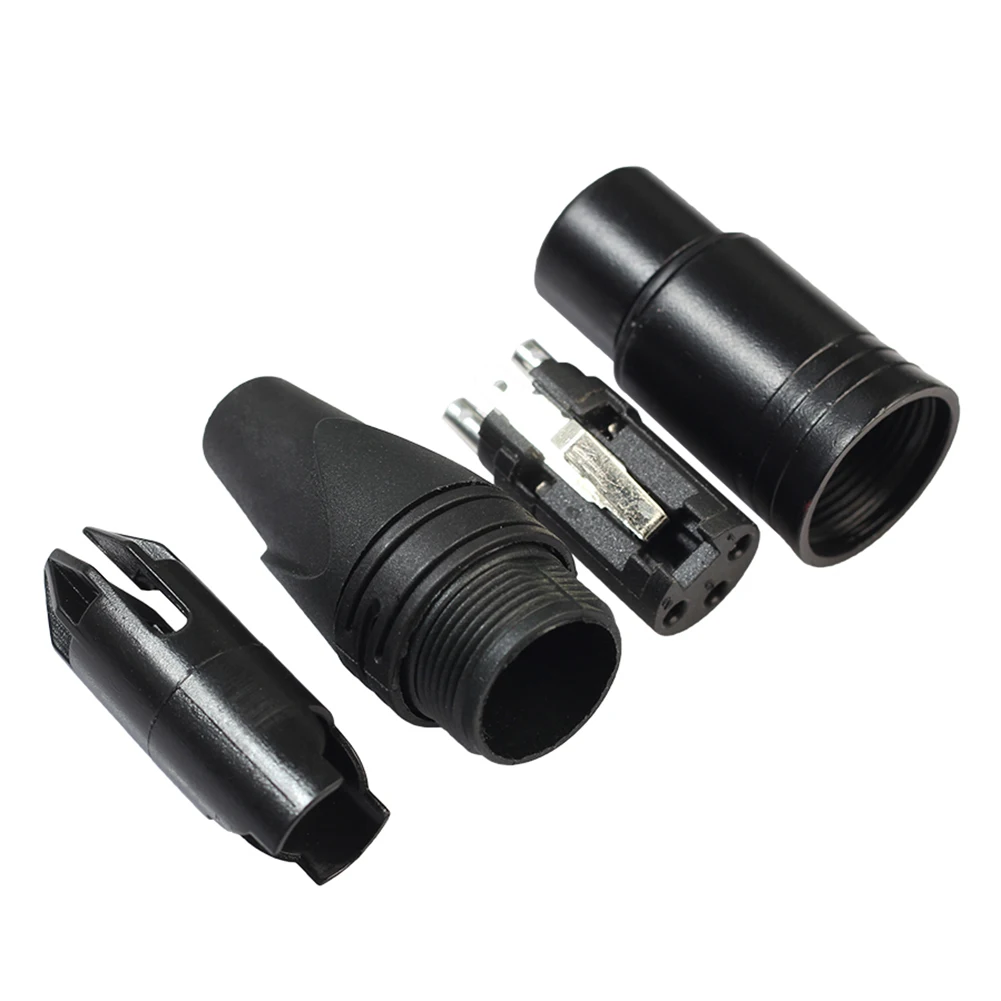 XLR 어댑터 수 플러그 암 용접 마이크 오디오 케이블 커넥터, 3 핀, 2 개