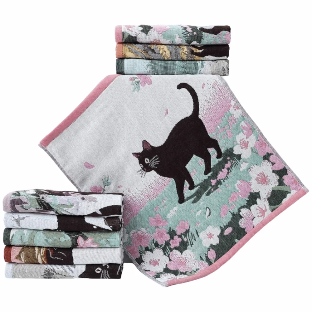 New 34x40cm Large Hand Towel 4 Layer Cotton Gauze Quick Dry Kitchen Towel Decorative Tea Towel Home Restaurant