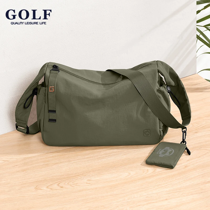 GOLF QUALITY Women's Large Capacity Shoulder Sling Bag Solid Color Crossbody with Adjustable Strap for Outdoor Commuting