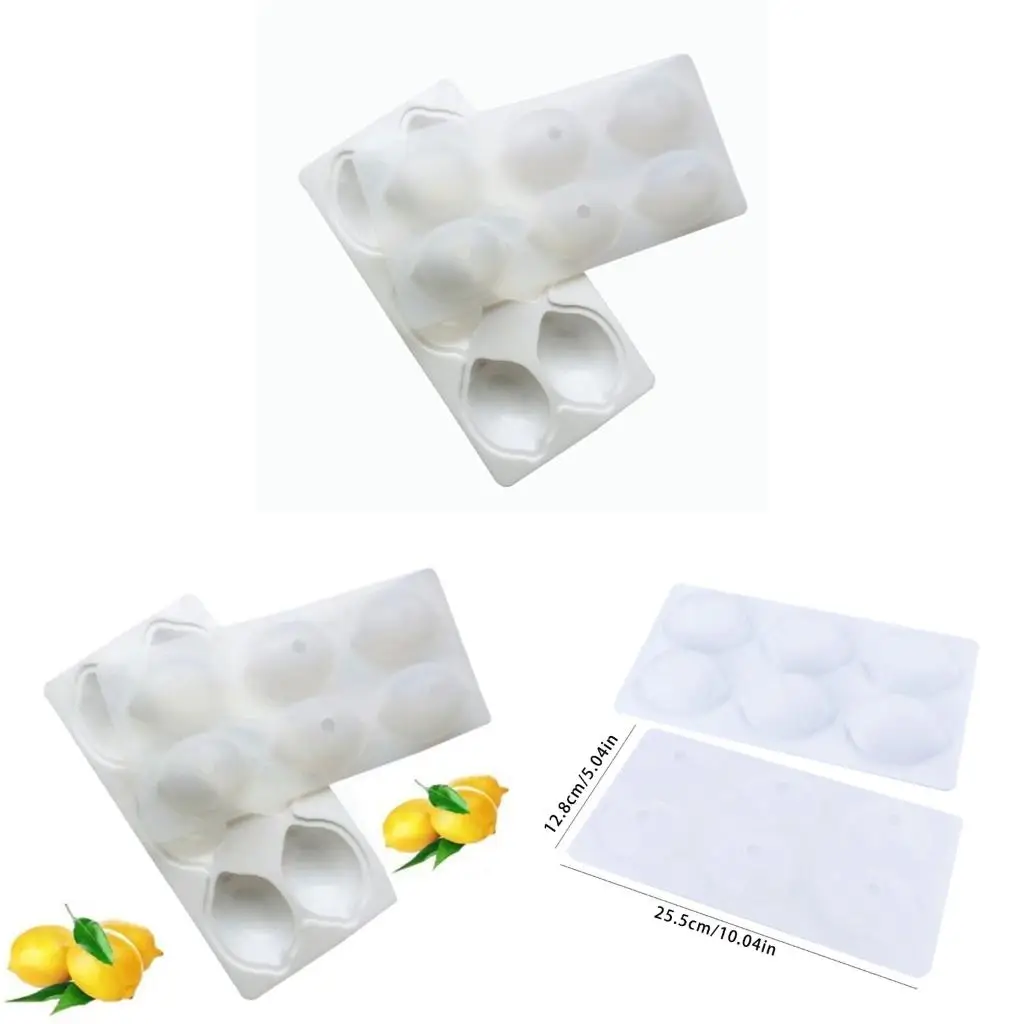 Reusable 6 Cavity Dessert Molds Flexible Silicones Cake Pan For Lemon Jelly Mousse And Ice Cream Creation