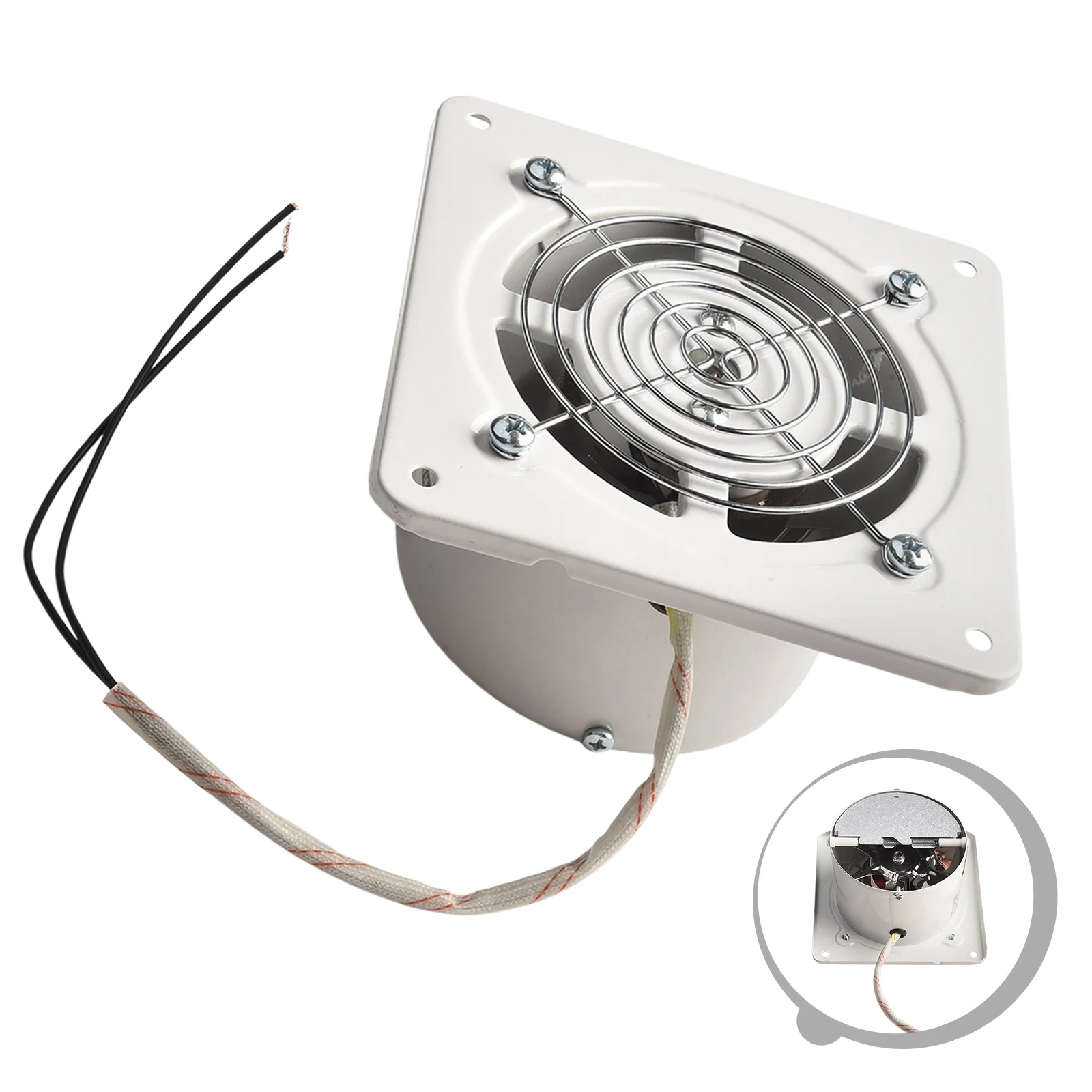 Kipas Knalpot 4 Inci Kipas Ventilasi Kamar Mandi Kipas Knalpot Ventilasi Udara Kamar Mandi Toilet Dapur 25W Kipas Ventilasi Kipas Knalpot