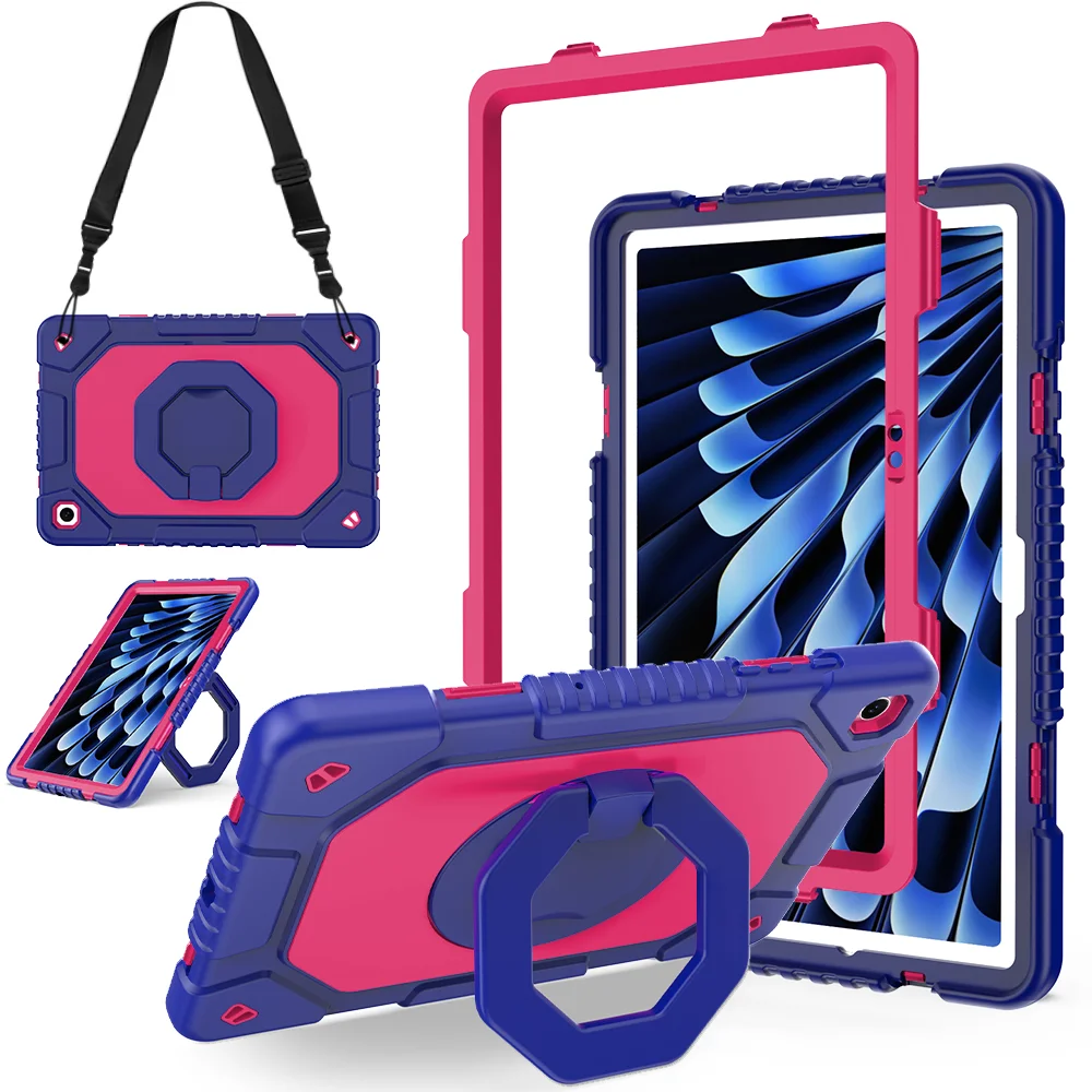 

Shockproof Hybrid Heavy Duty Kickstand Case for Samsung Galaxy Tab A11 Plus 2025 11 Inch, Should Strap 3in1 Layer Hard Cover